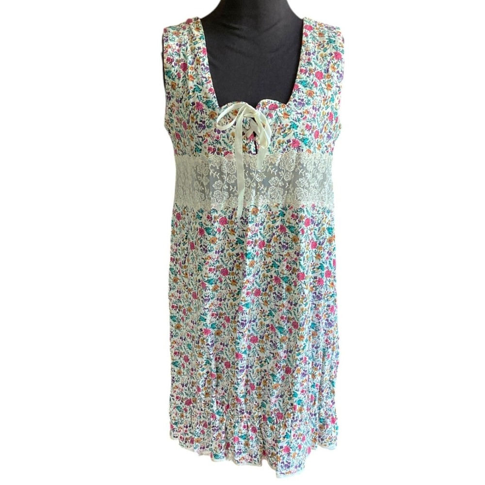 Victoria’s Secret Gold Label Nightgown, Size P (S?),  Vintage '90s Floral Cotton